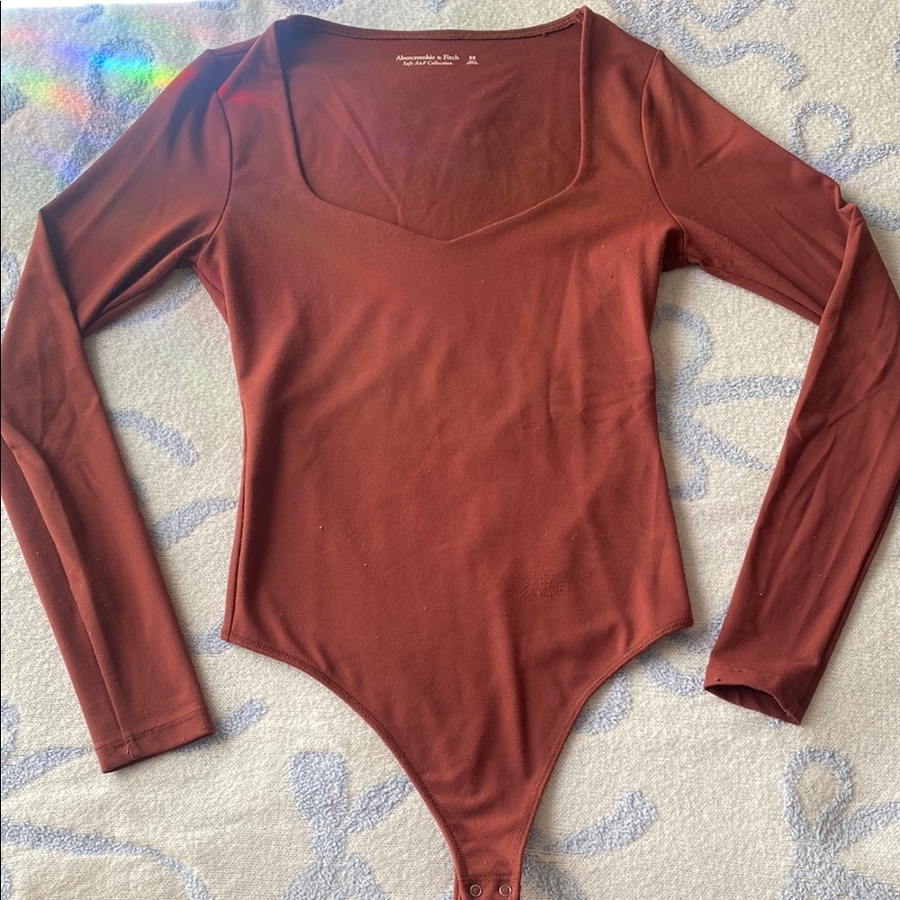 Abercrombie & Fitch Maroon Soft A&F Collection Bodysuit